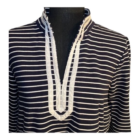 Talbots Nautical Striped Tunic Top| Coastal Chic Must-Have - Picture 2 of 10